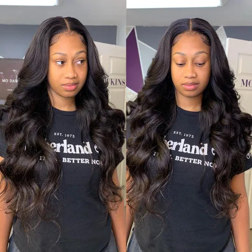 Vista 9 de Paquetes con extensiones de cabello ondulado con cierre (10 12 14+10, parte libre) cierre de encaje 4×4 con 3 paquetes 100% cabello humano virgen