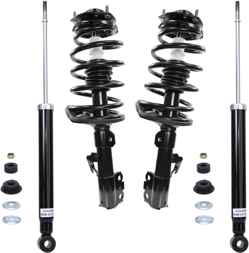 Vista 16 de Detroit Axle - Puntales y Amortiguadores para Chevy Traverse Buick Enclave GMC Acadia Saturn Outlook 2007-2012, 2 puntales delanteros con resorte