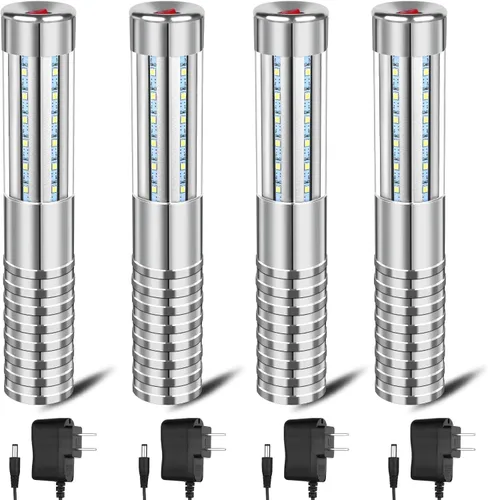 Vista 8 de 6 botellas de luz estroboscópica de bastón, luces de servicio, bengalas, botellas de champán reutilizables, decoración de luz de mano para bar, 6