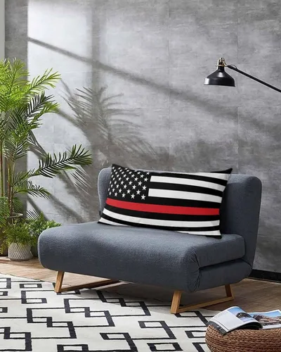Vista 3 de Fundas de almohada de tamaño King con bandera de bomberos de Estados Unidos, fundas de almohada suaves para cama, fundas de almohada decorativas