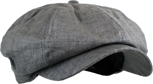 Vista 2 de Sombrero de lino para hombre de 8 paneles Applejack Gatsby Newsboy Ivy