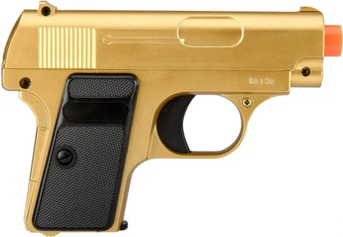 Vista 2 de GoldenBall Chaleco de resorte compacto Pocket Metal/Polímero Pistola Airsoft - Oro