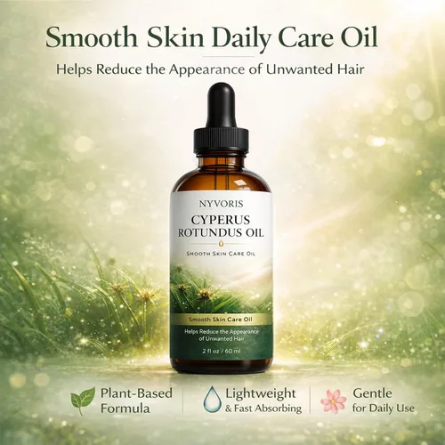 Vista 2 de wuliao NYVORIS Cyperus Rotundus - Aceite orgánico de ciprés rotundus prensado en frío para ayudar a reducir la apariencia de cabello no deseado