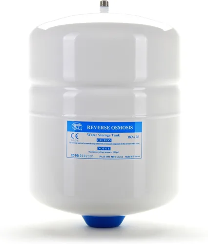 Vista 6 de Hydronix RO-152-W14 Tanque de agua de ósmosis inversa de 6 galones (5.5 de desplegado) - Blanco, puerto de 1/4 pulgadas (azul, 4.5 galones)