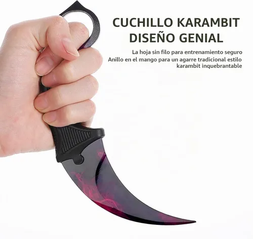 Vista 5 de Cuchillo Karambit sin ofensivo, cuchillo de entrenamiento de práctica de acero inoxidable con funda para principiantes, herramienta de entrenamiento