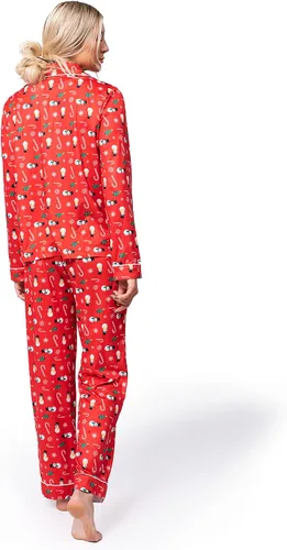 Vista 8 de JOYIN Pijamas de Navidad para parejas, pijamas familiares a juego de Navidad para hombres y mujeres, pijamas de vacaciones