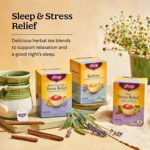 Vista 5 de Yogi Tea Sweet Clementine - Té de apoyo para el estrés, certificado por USDA, orgánico, sin OMG, 16 bolsas de té por paquete (6 paquetes)