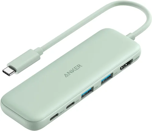 Vista 13 de Anker Hub USB C, divisor USBC a HDMI 5 en 1 con pantalla 4K, 1 puerto USB-C de 5 Gbps alimentado y 2 puertos de datos USB-A 3.0 de 5 Gbps