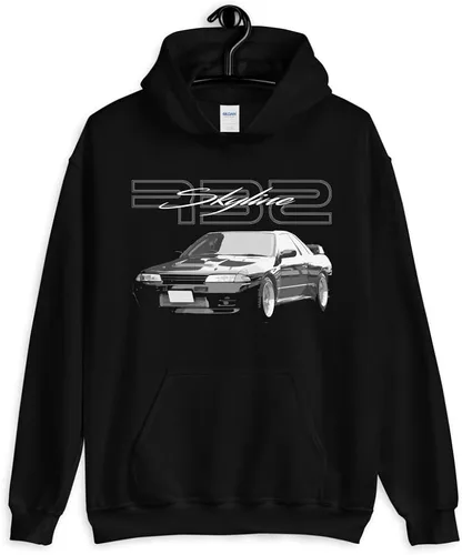 Vista 2 de Sudadera con capucha unisex JDM Legend Car R32 Skyline Japanese Tuning