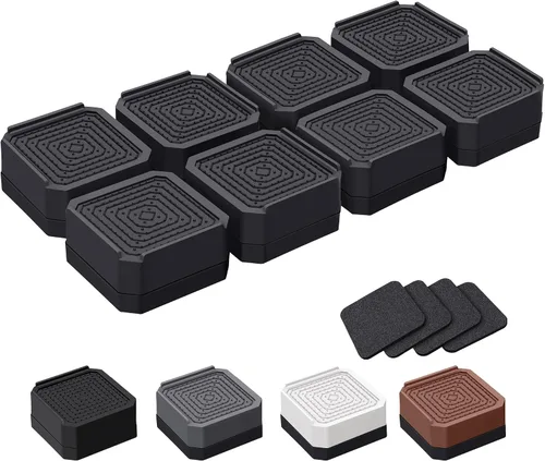 Vista 15 de ANNKUT Elevadores de cama y elevadores de muebles, bloques de elevación ajustables resistentes para sofás, escritorios y sillas, elevan 1.5