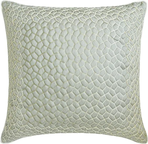 Vista 15 de The HomeCentric Fundas de almohada decorativas azules de 12 x 12 pulgadas (11.8 x 11.8 in), acolchadas de jacquard y almohadas bordadas para sofá