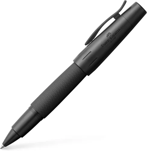 Vista 6 de Faber-Castell e-motion - Bolígrafo roller de madera y cromo, color negro