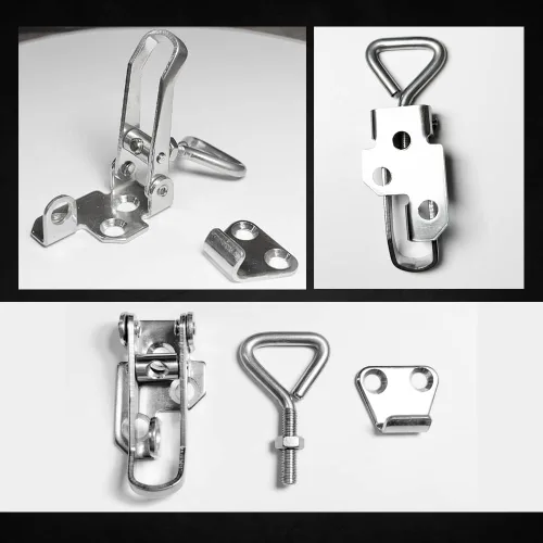 Vista 5 de Marine Toggle Catch Latch - 316 Stainless Steel Boat Anti-Rattle Fastener Clamp Hasp, Hatch Pull Locker