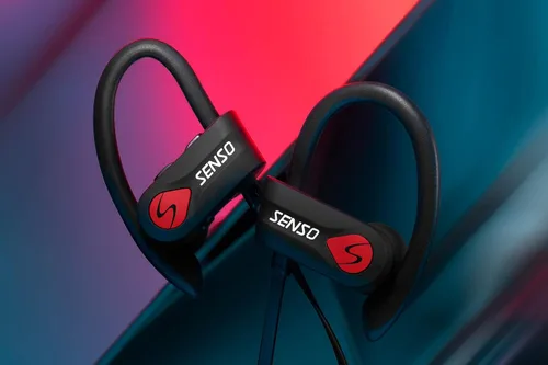 Vista 8 de Senso Auriculares Bluetooth, los mejores auriculares deportivos inalámbricos con micrófono IPX7, impermeables, HD, estéreo, a prueba de sudor