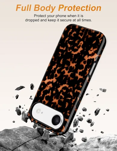 Vista 276 de Jusy Funda compatible con MagSafe con estampado de caparazón de tortuga marrón para iPhone 7/8/SE, cubierta protectora de TPU suave magnética