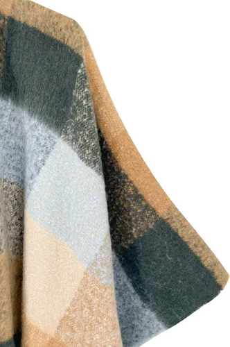 Vista 3 de Moss Rose Chal de viaje para mujer, capa tipo poncho de frente abierto para otoño e invierno