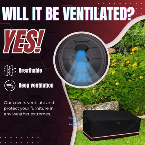 Vista 9 de Turtle Life Funda para Sofá de Patio, Cubierta para Sofá de Exterior Resistente y Duradera, Resistente a Rayos UV y Agua, Anti-Decoloración, Funda