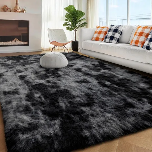 Vista 17 de Alfombras grises pequeñas para dormitorio, 2 x 4 pies, alfombras de pasillo lavables de felpa para pasillo 2- Gris