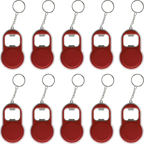 Vista 16 de DISCOUNT PROMOS Abrebotellas personalizado y llaveros LED, juego de 10/50/100, paquete personalizado a granel, perfecto para ferias, recuerdos