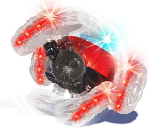 Vista 5 de Mindscope Turbo Twisters rojo 27 MHz brillante LED luz para acrobacias RC vehículo de control remoto