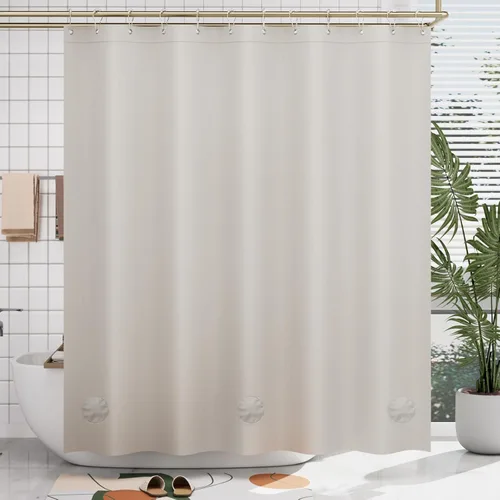 Vista 39 de AmazerBath Cortina de ducha larga de 36 x 84 pulgadas, cortina de ducha transparente de PEVA grueso resistente, cortina estrecha con 2 piedras