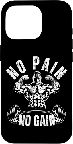 Vista 20 de No Pain No Gain Workout Motivational Case for iPhone 16