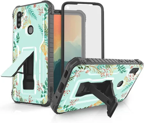 Vista 9 de FITO - Funda para Samsung Galaxy A11, durable, resistente a los golpes, con protector de pantalla y soporte integrado