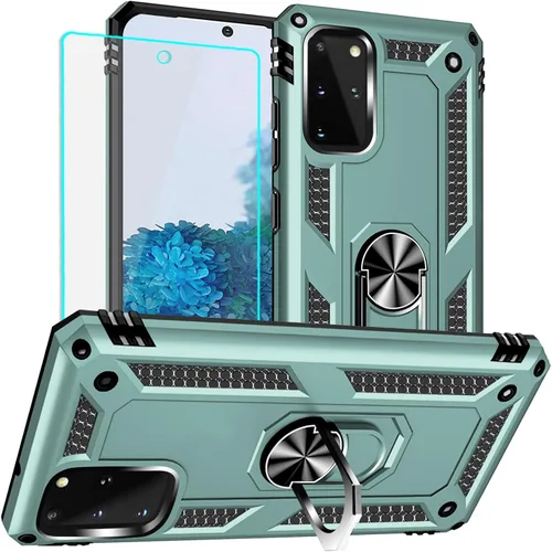 Vista 14 de Yiakeng Funda para Samsung Galaxy S20 FE, funda Galaxy S20 FE 5G con protector de pantalla HD, fundas protectoras de grado militar con anillo