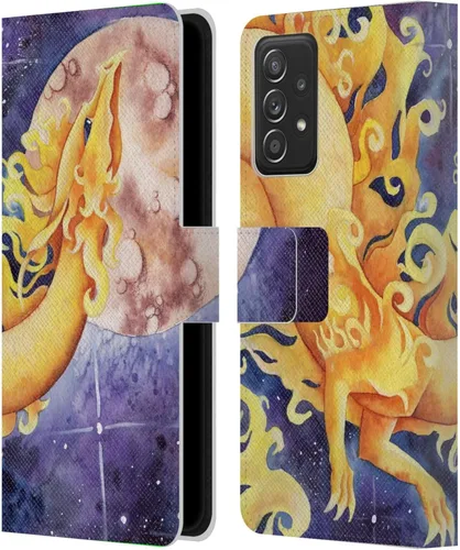 Vista 357 de Head Case Designs Officially Licensed Carla Morrow Galactic Entrancement Dragons Leather Wallet Case Compatible with Samsung Galaxy A07 4G