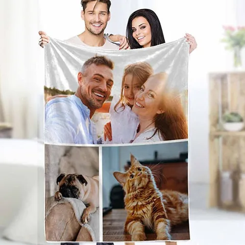 Vista 18 de Mantas personalizadas con fotos, mantas personalizadas con imágenes para mamá, adultos, bebés, padres, amigos, amantes, perros, mascotas