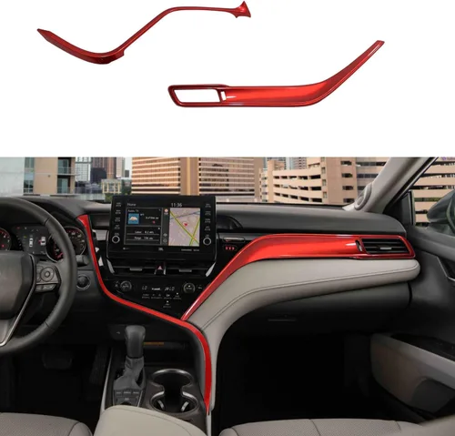 Vista 7 de Rifoda Para Camry Co-Piloto Guantera Lateral Panel de Interruptor Decoración Material ABS Ajuste para Toyota Camry 2018 2019 2020 2021 2022