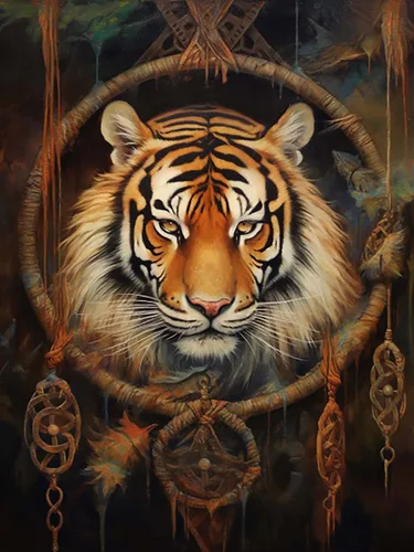 Vista 8 de Reofrey Kits de arte de diamantes de bricolaje para adultos, tigre, animal de taladro completo, kit de pintura de diamantes de imitación redondos