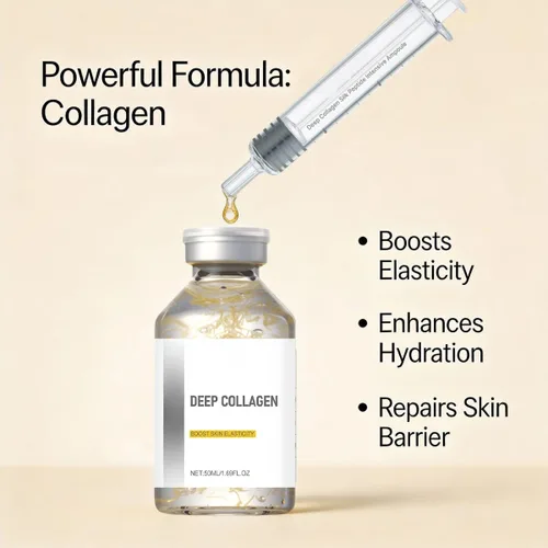 Vista 3 de Ampolla de elevación de colágeno profundo, suero coreano para el cuidado de la piel facial que aprieta hidratante suavizante (1 unidad)