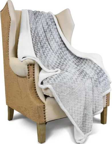 Vista 9 de Catalonia Sherpa - Manta para sofá cama, súper suave, cómoda y esponjosa reversible. Cobija de felpa de lana para todas las estaciones para adultos