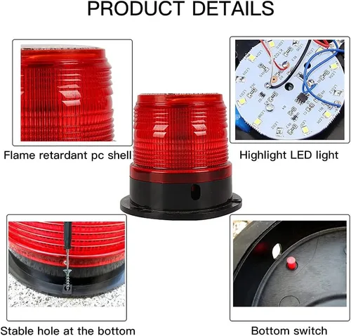 Vista 3 de DYK&NX Luz LED de ancla de navegación marina para yate con carga solar, material PC, impermeable y a prueba de polvo para luces de proa y popa