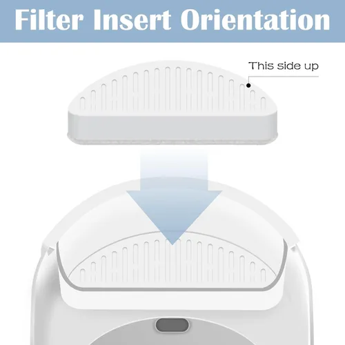 Vista 5 de Paquete de 12 filtros de fuente de agua para gatos y 12 esponjas de filtro de repuesto compatibles con fuente de agua Uahpet de 67 oz/2 L, fuente