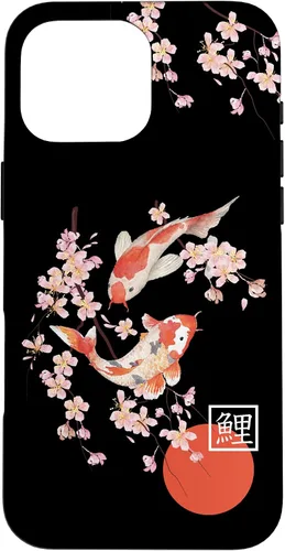 Vista 19 de Cherry Blossom Koi Carp Fish Japanese Sakura Graphic Art Case for iPhone 17