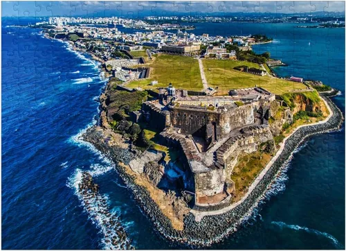 Vista 7 de MyPuzzle - Vista aérea del Castillo San Felipe del Morro en el Viejo San Juan, Puerto Rico, rompecabezas prémium de 100 piezas para adultos