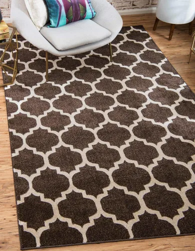 Vista 11 de Unique Loom Trellis Collection - Alfombra de área de Filadelfia, rectangular de 2 pies 2 pulgadas x 3 pies, color morado y marfil