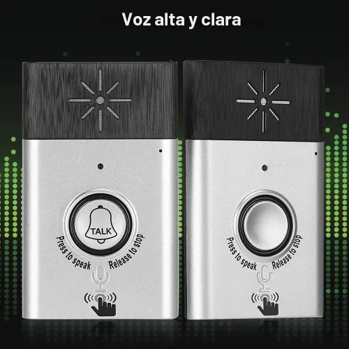 Vista 8 de Timbre de voz inteligente, intercomunicador de voz bidireccional para el hogar y la oficina, larga distancia y voz clara, seguridad para el hogar