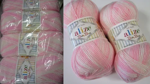 Vista 2 de 90% acrílico suave lana 10% hilo de bambú para tejer a mano Alize Baby Best Batik Crochet Lace Bordado Arte Artesanía Kit de costura Baby Blanket