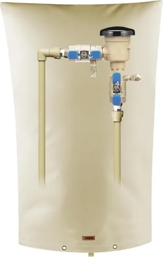 Vista 22 de Cubierta aislante de tubería para prevención de reflujo (5 °F) – Bolsa aislada para válvula de aspersor de riego – Cubierta de bomba de pozo de agua