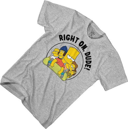 Vista 4 de The Simpsons Camiseta de patinaje para niños Bart Simpson - Krusty The Klown, Bart y Homer Simpson