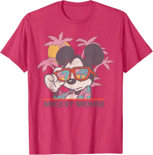 Vista 22 de Disney Mickey and Friends Mickey Mouse Tropical Retrato Camiseta S Negro