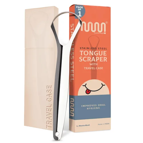 Vista 15 de MasterMedi Raspador de lengua negro con estuches (forma de cuchara, paquete de 2), limpiador de lengua para tratamiento del mal aliento, raspador
