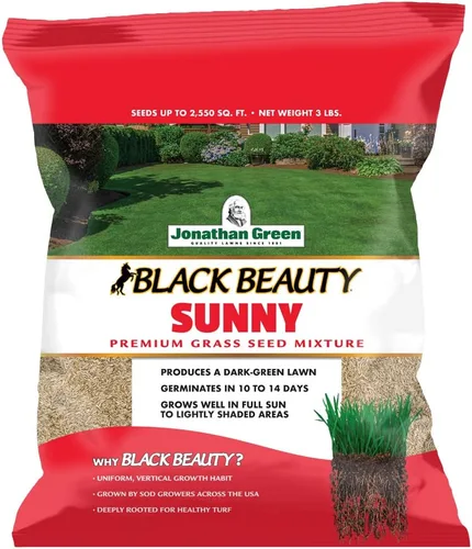 Vista 6 de Jonathan Green (10895) Black Beauty Sunny Grass Seed - Semilla de césped de temporada fría (1 libra)
