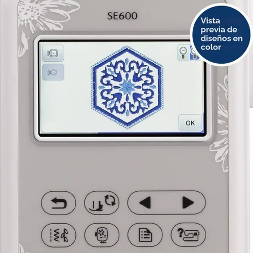 Vista 7 de Máquina de coser Brother SE600, para costura y bordado