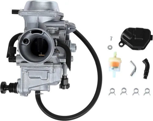 Vista 9 de Carburador compatible con Honda Rancher 300 350/Honda Fourtrax 300 350/Honda Foreman 400 450, Carb se adapta a Honda TRX300 Foreman TRX450 Fourtrax