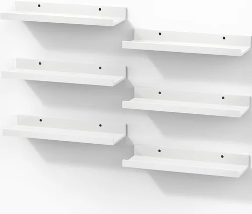 Vista 20 de BAYKA Estantes flotantes de 15.7 x 4.13 pulgadas para pared, decoración de Negro