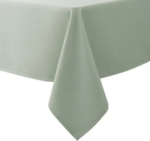 Vista 32 de Biscaynebay Auqa - Mantel cuadrado de 54 x 54 pulgadas, mantel de tela con tarjeta azul Auqa, pequeño, plegable, resistente al agua, para cocina